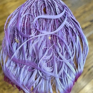Dreadlocks extensions Blonde Mix Lavender hair extension Boho style full set DE dreads