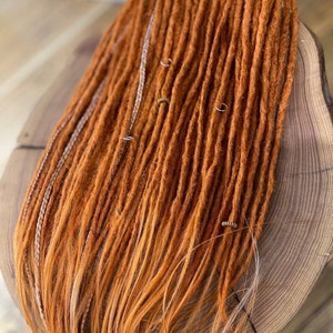 Synthetic dreadlocks double ended Red-haired boho style