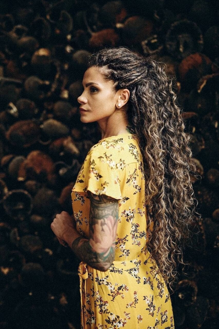 Brown Blonde Synthetic Dreadlock Set: Curly Boho Braids, Festival Hair