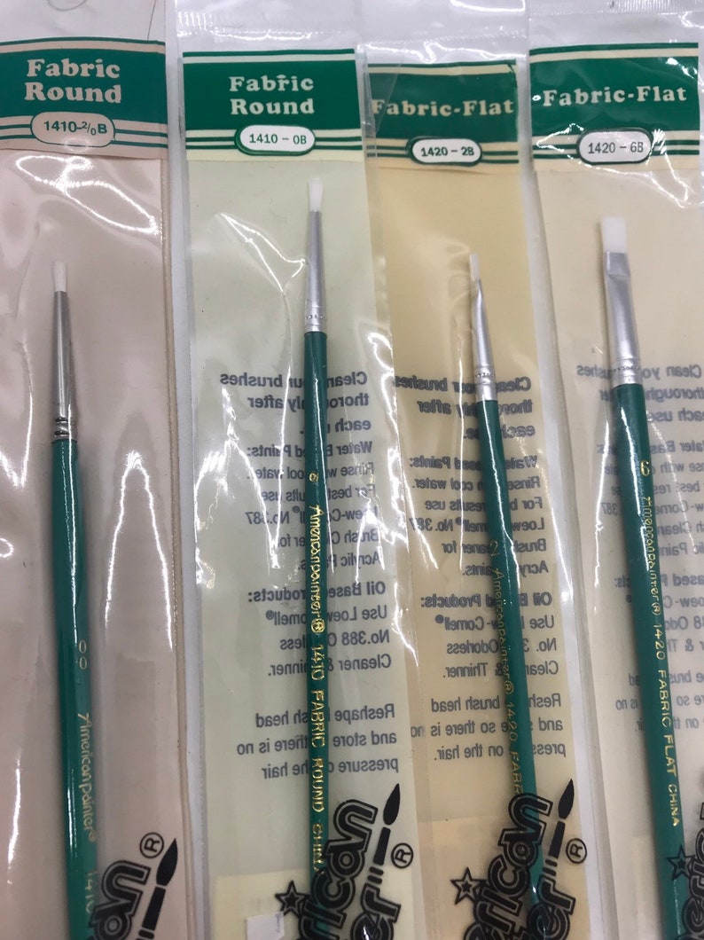 Fabric Painting Brushes American Painter Fabric Flat 1420 Fabric Brush Set