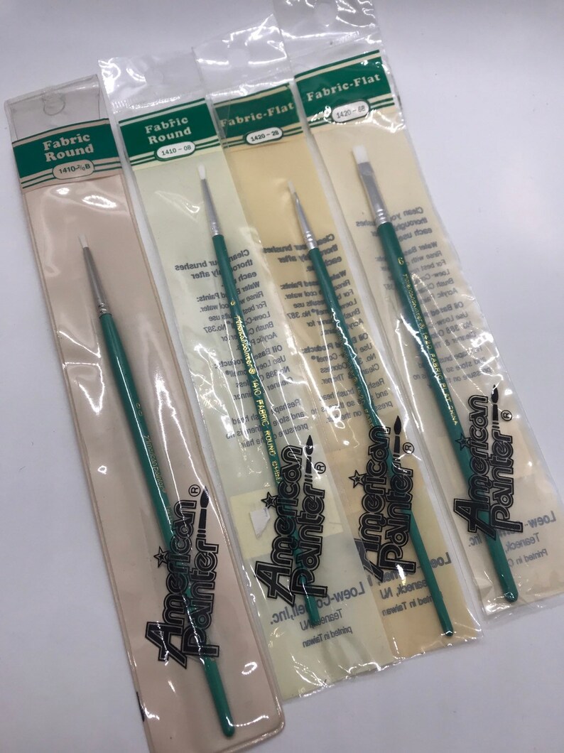 Fabric Painting Brushes American Painter Fabric Flat 1420 Fabric Brush Set