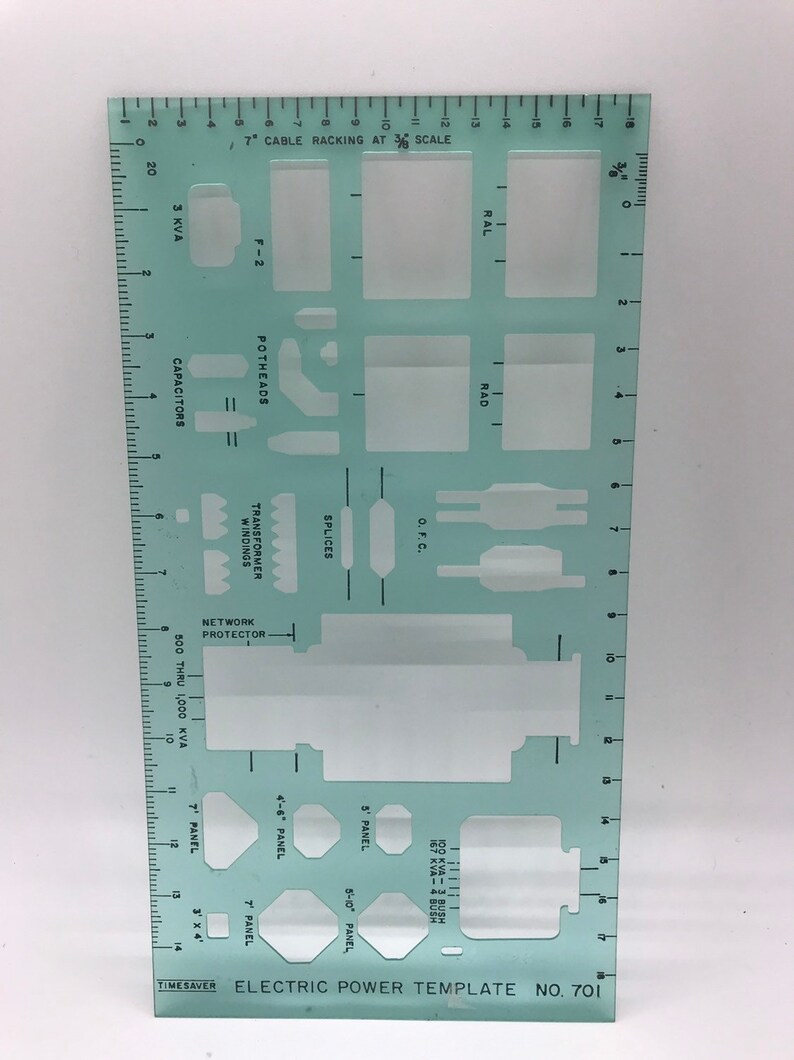 Electric Power Template Timesaver Template 701 Drafting Template