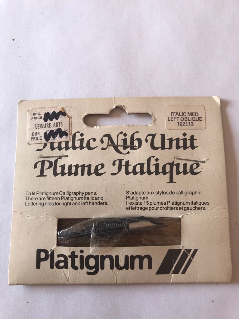 Platignum Vintage Pen Nibs/ Platignum Calligraphy/ Italic Pen Etsy