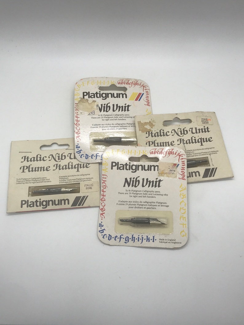 Platignum Vintage Pen Nibs/ Platignum Calligraphy/ Italic Pen Etsy