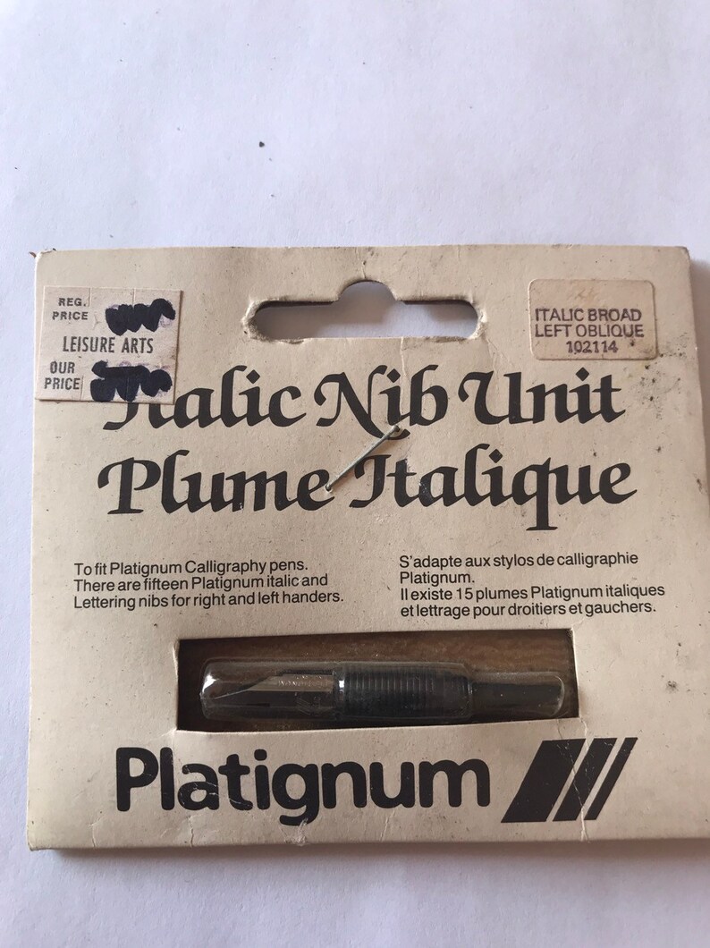 Platignum Vintage Pen Nibs/ Platignum Calligraphy/ Italic Pen Etsy