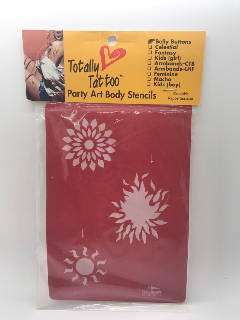 Badger Airbrush Totally Tattoo Belly Button Stencils Badger #22-201