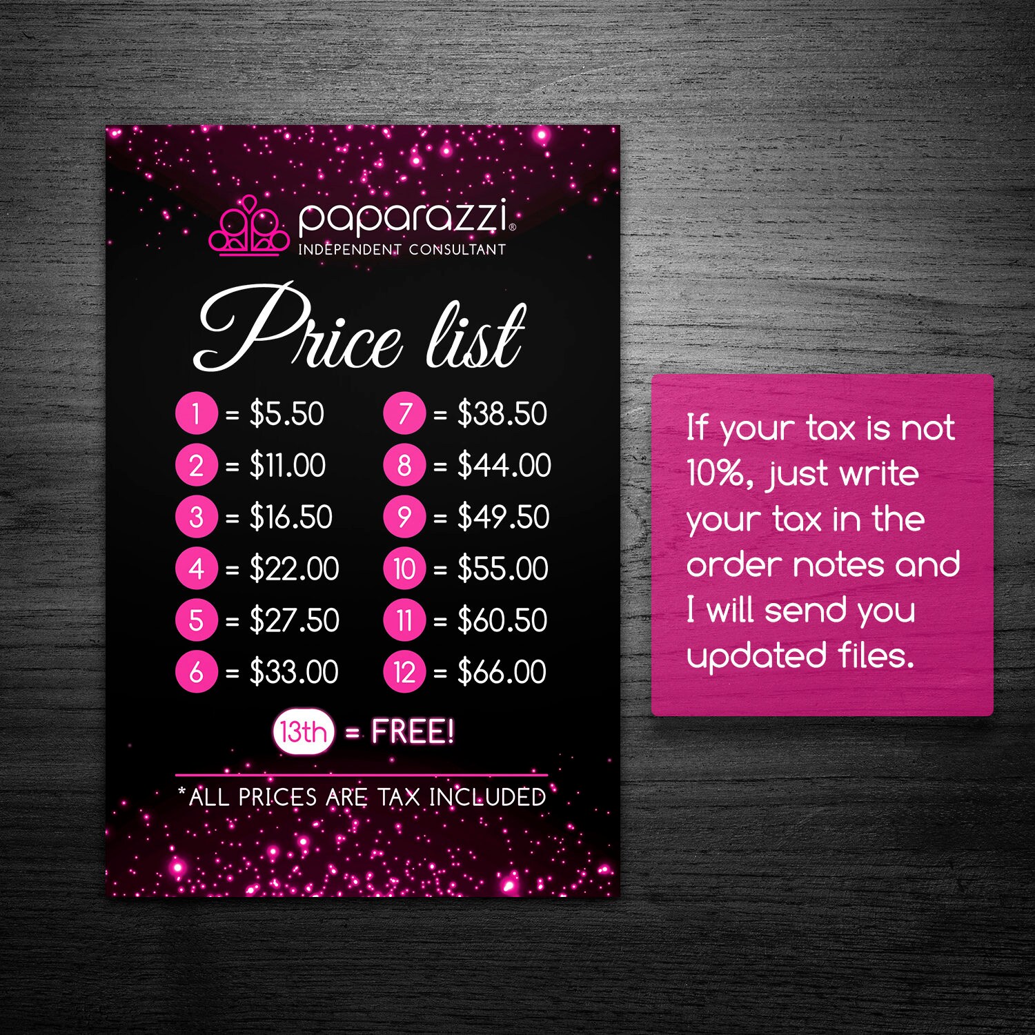 Paparazzi Price List paparazzi price list 4x6 paparazzi | Etsy