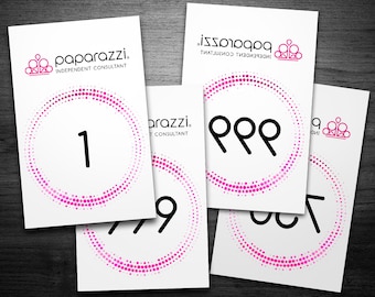 Paparazzi numbers | Paparazzi Numbers Cards | live sale numbers | Normal + Mirrored 1-1000 | number tags | Read description before buying