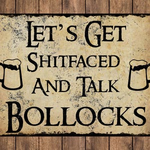 Home Bar Metal Sign: Retro Funny Man Cave Decor Bild 9