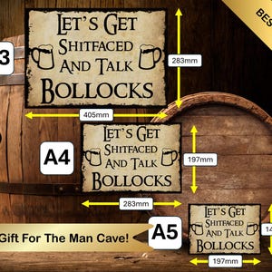 Home Bar Metal Sign: Retro Funny Man Cave Decor Bild 2
