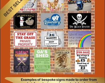 Personalized Metal Sign: Custom Text, Logo, or Graphics - Weatherproof