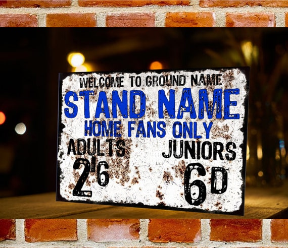 Everton FC Retro Vintage Style Turnstile Metal Sign Editable Text To Personalise Everton FC Retro Vintage Style Turnstile Metal Sign Editable Text To Personalise