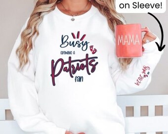 Custom NFL Patriots Mama Sweatshirt All 32 Teams - Mom to Be - Maternity - Game Day - Football Season- Pregnancy Baby to Be Outfit Due Date