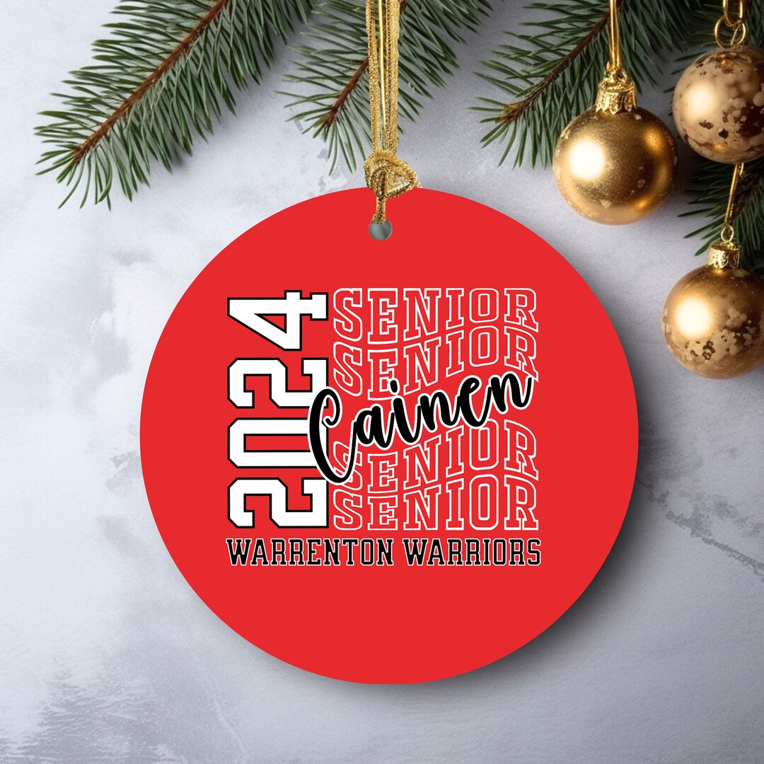 Class of 2024 Grad Gift Personalized Ornament Custom Name School