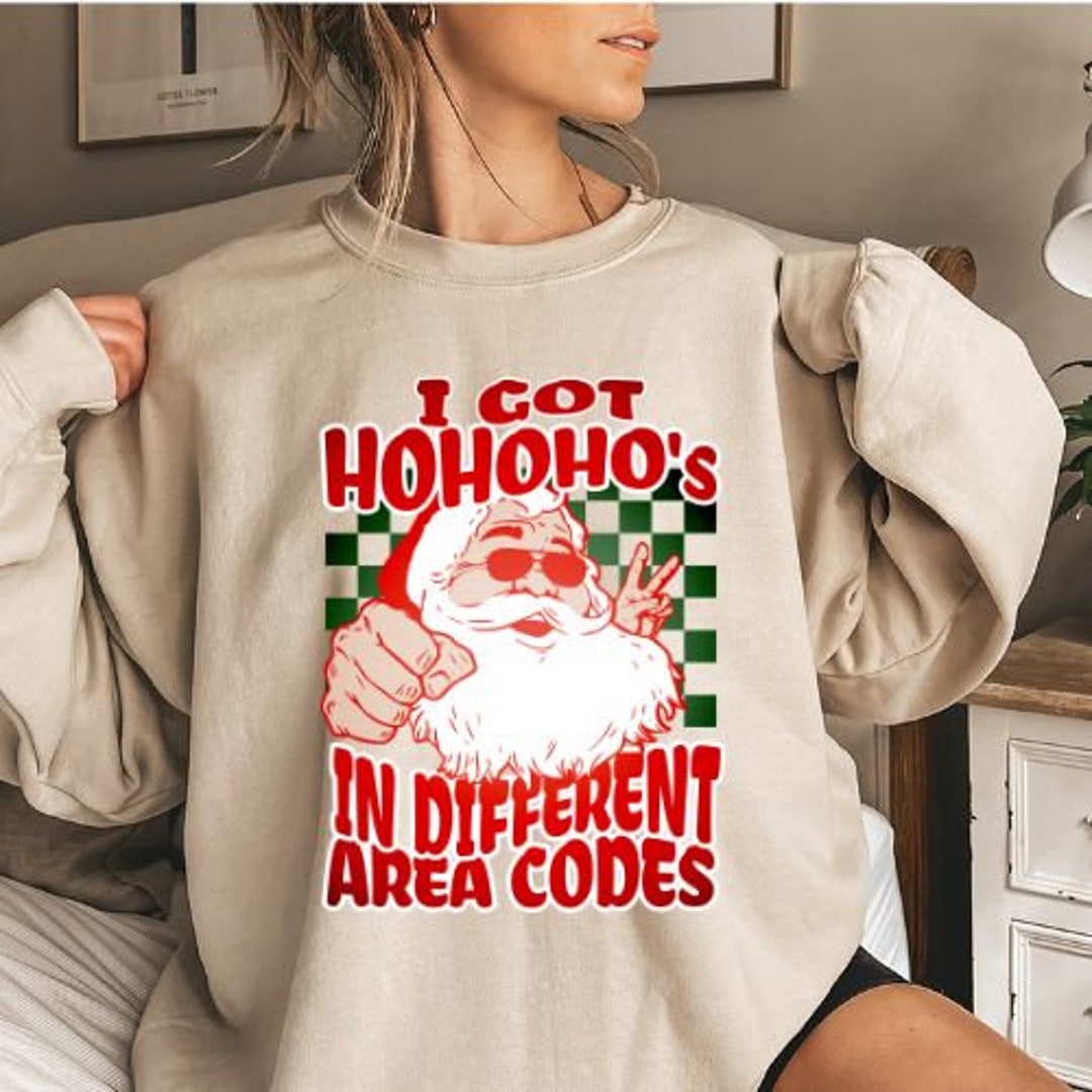 Retro Santa Funny Sweatshirt Rude Christmas Shirt Ho Ho Ho - Etsy