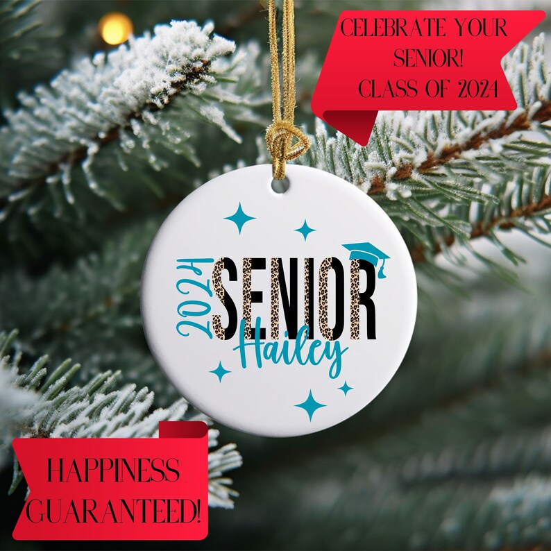Class of 2024 Grad Gift Personalized Ornament Custom Name Ornament