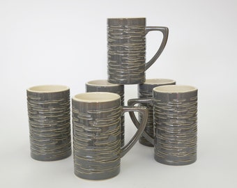 Set of 6 / Ceramic Mug / Beer Mug / Handmade Pottery / Tea Cups