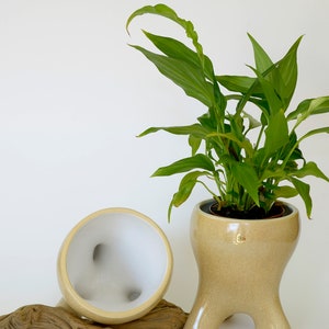 Set of 2 Ceramic Planters / Unique Orchid Pot / Wabi Sabi Plant Pots / Handmade Planters image 4
