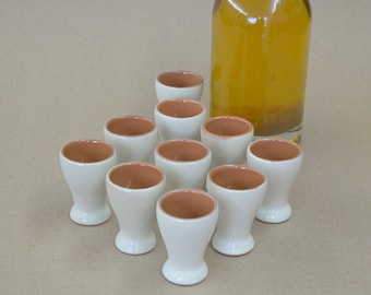 Set of 10 / Shot Glass / Handmade Pottery / Ceramic Shot Glass Set