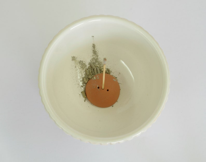 Ceramic Smudge Bowl / Offering Bowls / Incense Stick Holder image 5