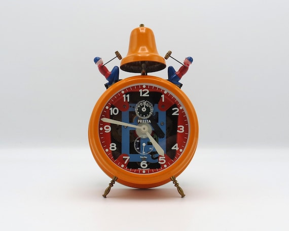 Vintage Presto 'busy Boy' Novelty Mechanical Alarm Clock by Adolf