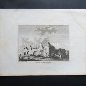 Genuine Antique 18th Century Engraving of King’s House at Clypston (Clipstone), Nottinghamshire. 1784