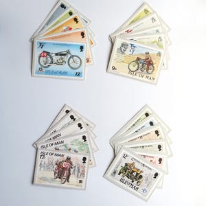 Lots de cartes postales vintage T.T. (Tourist Trophy) de l'île de Man (1982-1991) - Vendus à l'unité - LIVRAISON GRATUITE AU ROYAUME-UNI