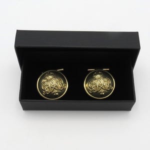 Vintage WW1/WW2 Period Grenadier Guards British Army Button Chain Link Cufflinks – 25.5mm