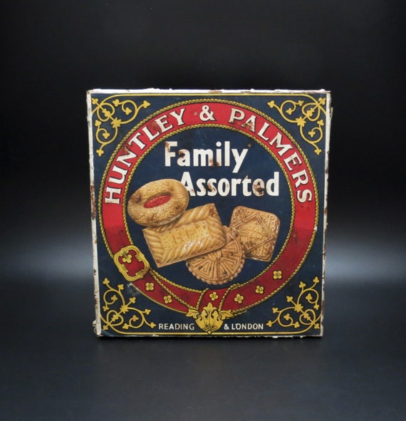 イギリス アンティーク huntley and palmers ビスケット缶 イギリス ヴィンテージ ブリキ缶 HUNTLEY & PALMERS ビスケット