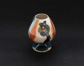 1950s Italian Mid-Century Goblet Vase with Sgraffito Decoration
