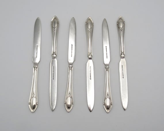 Set of 6 Quality Vintage Mappin & Webb Silver Plated 'princes