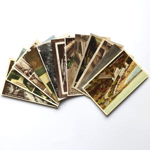 Collection de 12 véritables cartes postales anciennes et vintage du pays de Galles, Grande-Bretagne