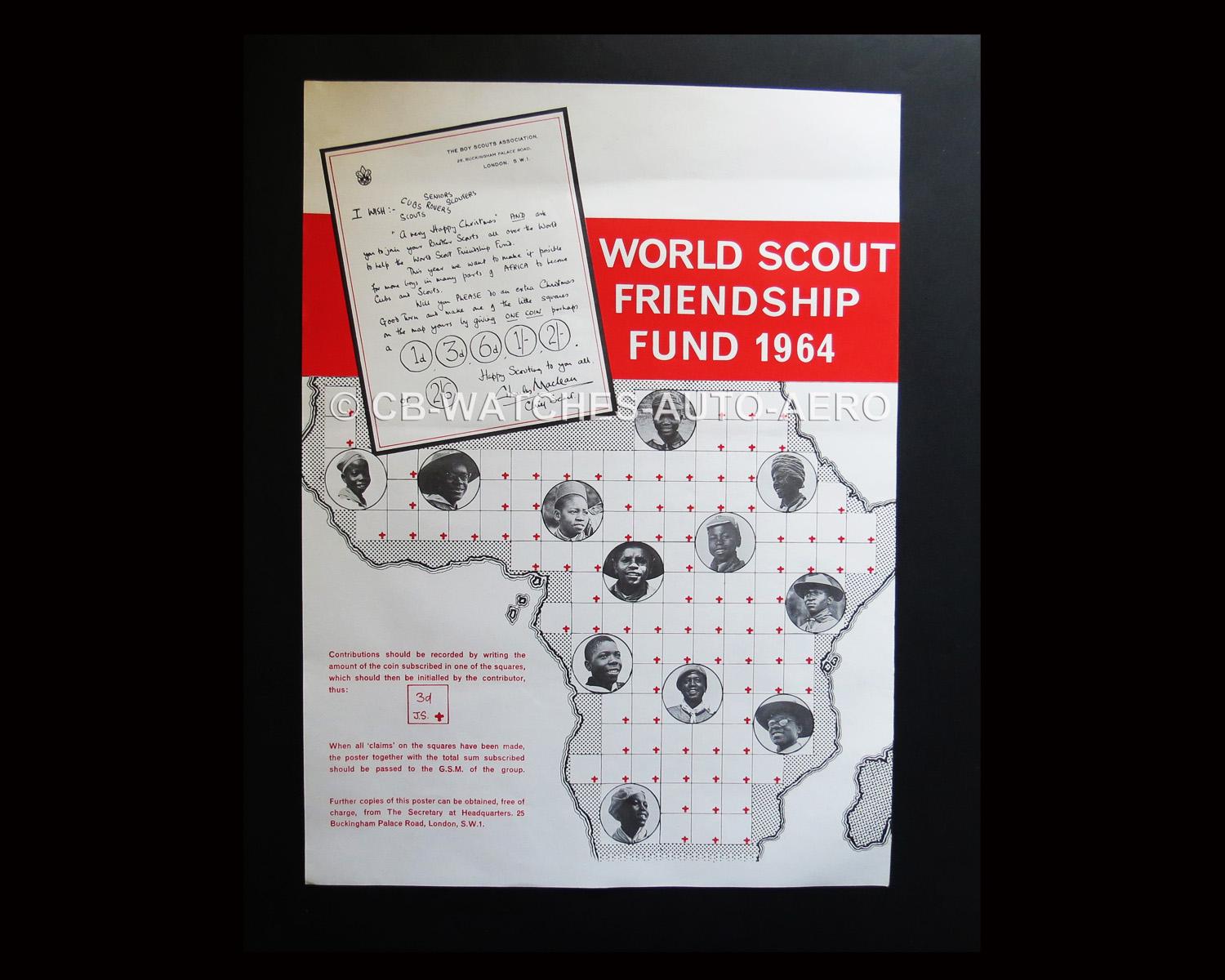 希少なヴィンテージ英国製 1964年「世界スカウト友好基金」ポスター 19.5インチ x 14.5インチ - Etsy 日本