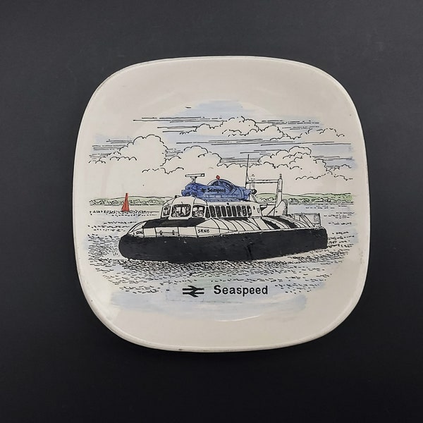 Escaso 1968 Vintage Seaspeed SR.N6 Hovercraft Souvenir Cerámica Cenicero/Pin Dish de Lord Nelson Pottery - Entrega GRATUITA en el Reino Unido