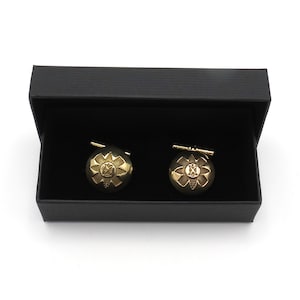 Vintage WW2 Period The Black Watch (Royal Highland Regiment) British Army Button Chain Link Cufflinks – 19.5mm