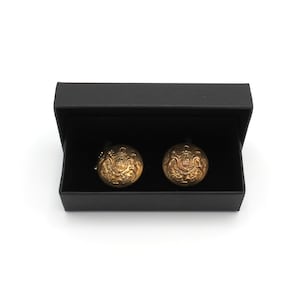 Vintage WW2 Period British Army General Service Button Chain Link Cufflinks – 23mm