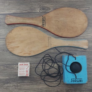 Scarce Vintage Jokari Racket Game Set – Early Example. c.1950s