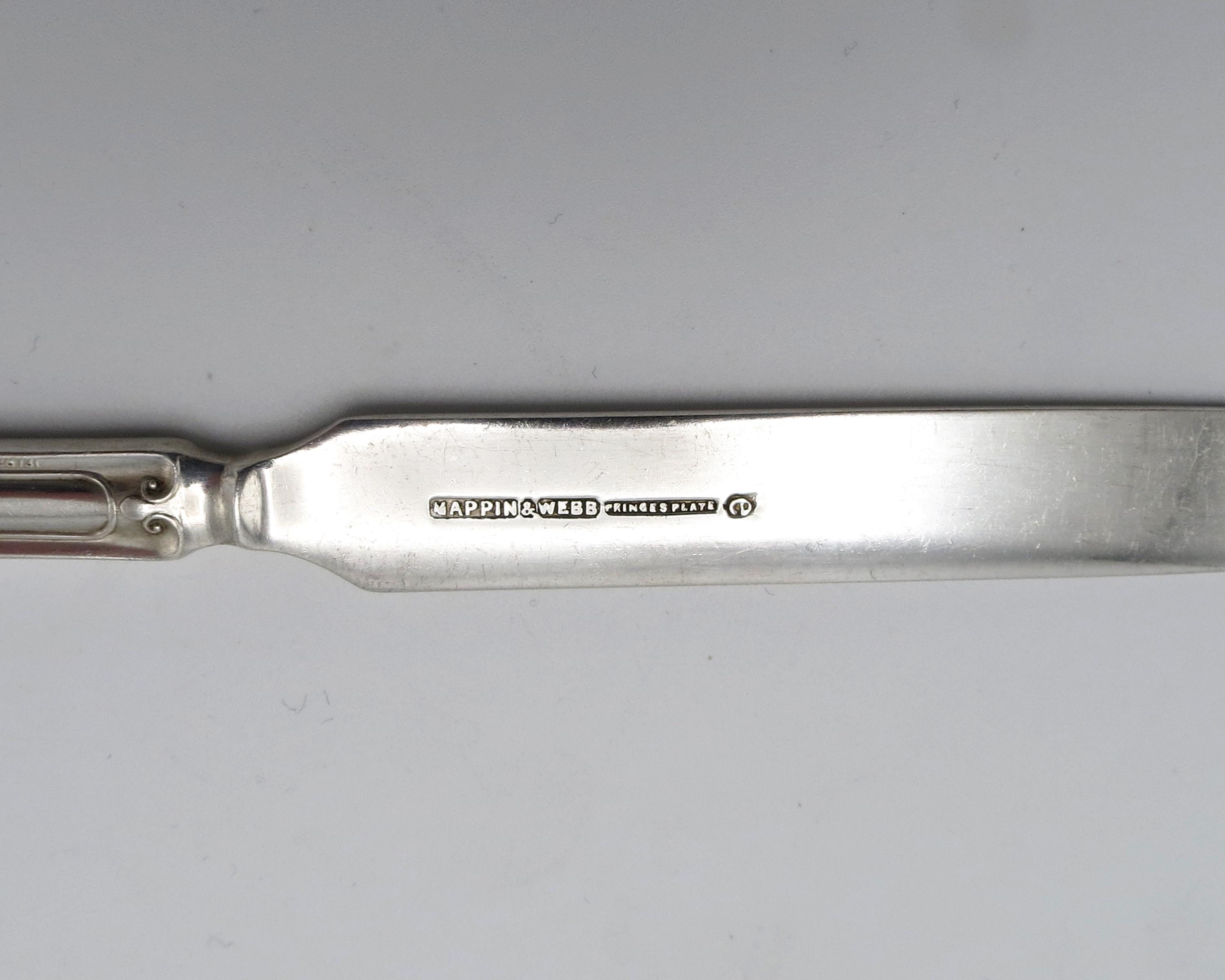 Set of 6 Quality Vintage Mappin & Webb Silver Plated 'princes