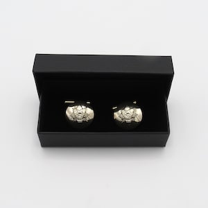 Vintage Worcestershire and Sherwood Foresters Regiment British Army Button Chain Link Cufflinks – 19.5mm