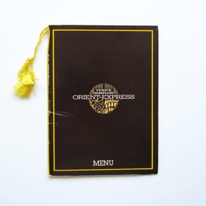 Vintage Vintage Venice Simplon Orient Express Menu