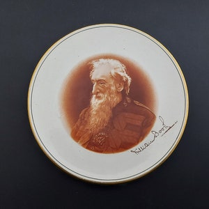 Scarce Antique William Booth 7” Ceramic Commemorative Wall Plaque. c.1912 – Founder of the Salvation Army