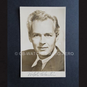 Echte 1950er Jahre Vintage Ralph Clanton Filmstar Autogramm-Realfoto-Postkarte - Cyrano de Bergerac - KOSTENLOSE UK-LIEFERUNG