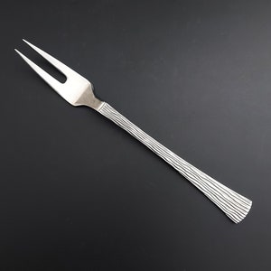 Quality 1972 Vintage Mid-century  ‘Starlight’ Stainless Steel Pickle Fork by Peter Quattlander - Bruckmann & Söhne
