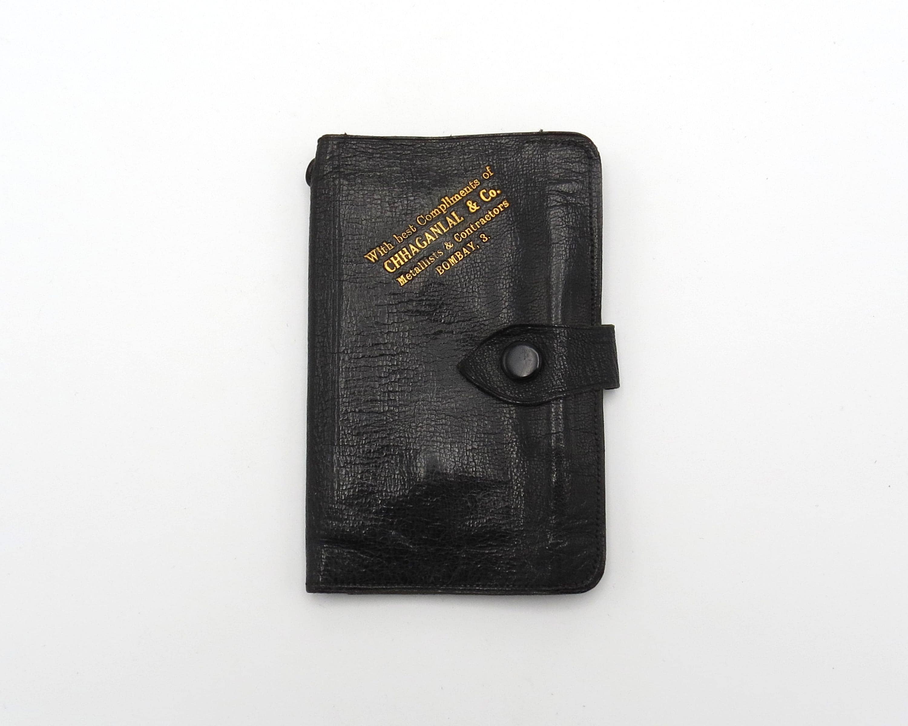 Quality Vintage Leather Wallet, Note Book and Pencil