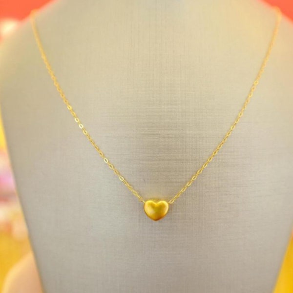 Pure Gold Beaded Necklace Etsy