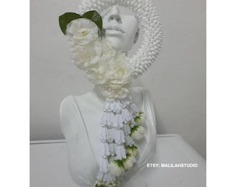 Thai Flower Garland for Bride Pre-wedding, Vintage Flower garland for Buddha Worship