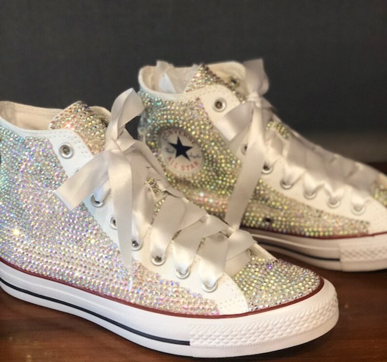 Rhinestone Converse Shoes bling converse sparkle AB crystal Etsy