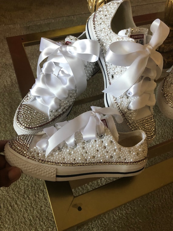 Custom Bridal Converse Wedding Shoes 