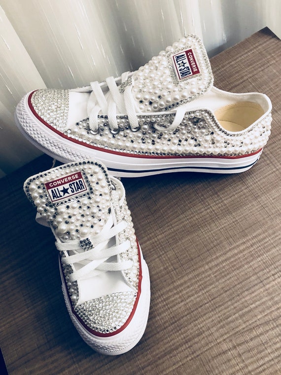 bedazzled converse wedding shoes