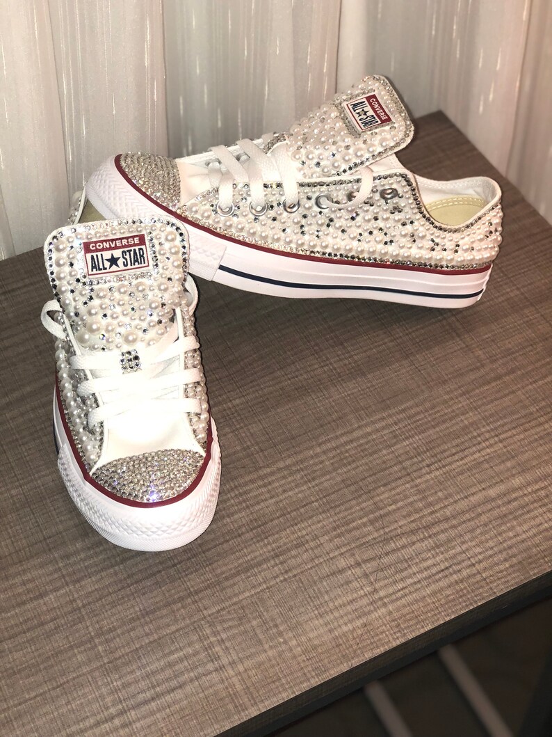 bedazzled bridal sneakers